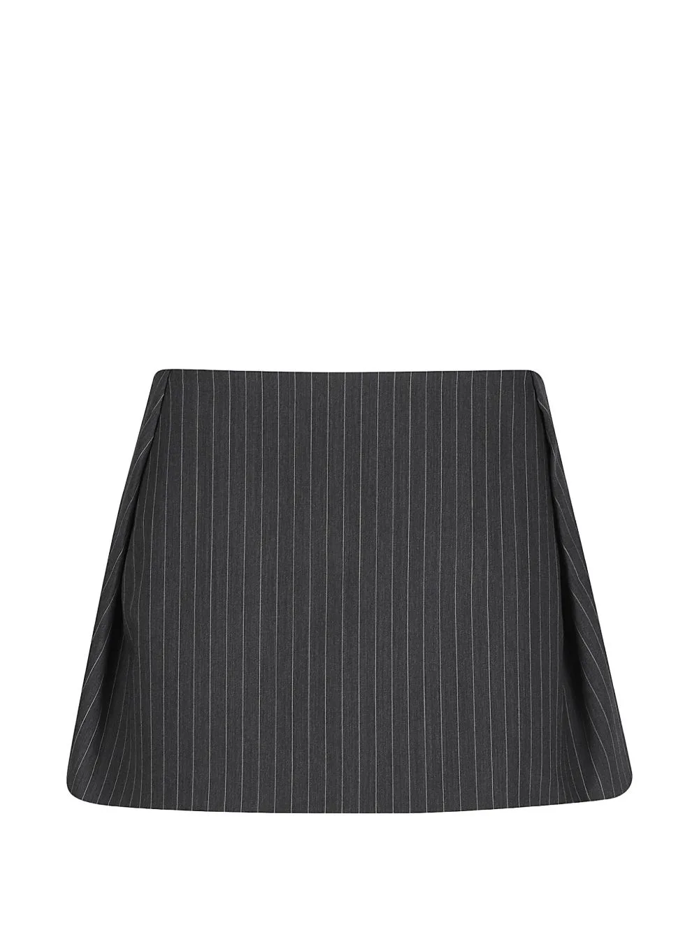 Pinstripe-Pattern Pleated Mini Skirt