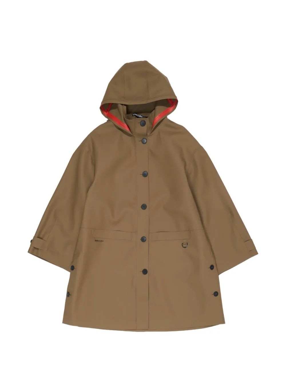 Buttoned Hooded Coat