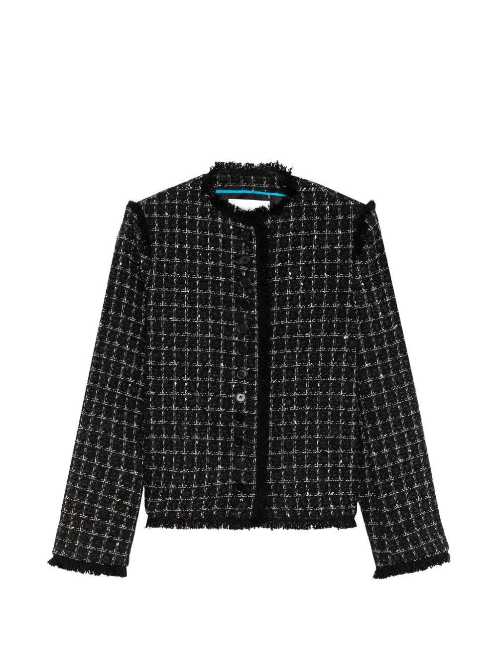Bouclé-Tweed Frayed Jacket