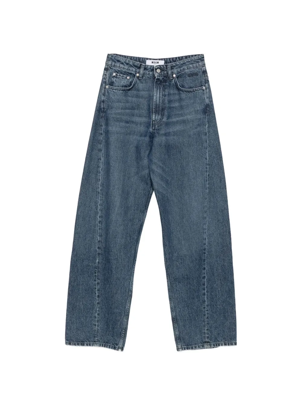 Logo-Patch Wide-Leg Jeans