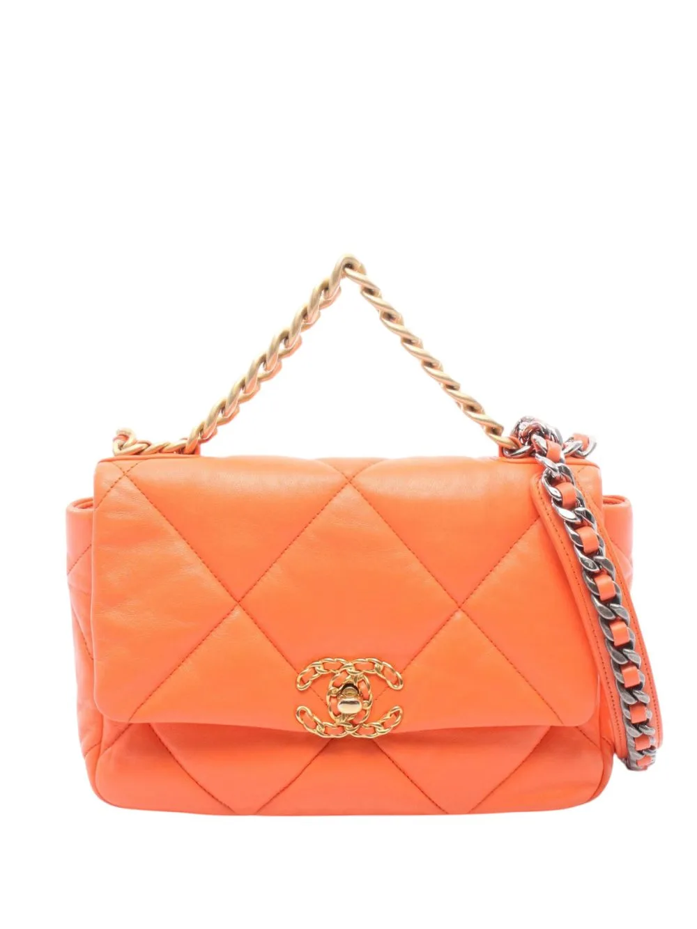 2019 Medium Lambskin 19 Flap Satchel
