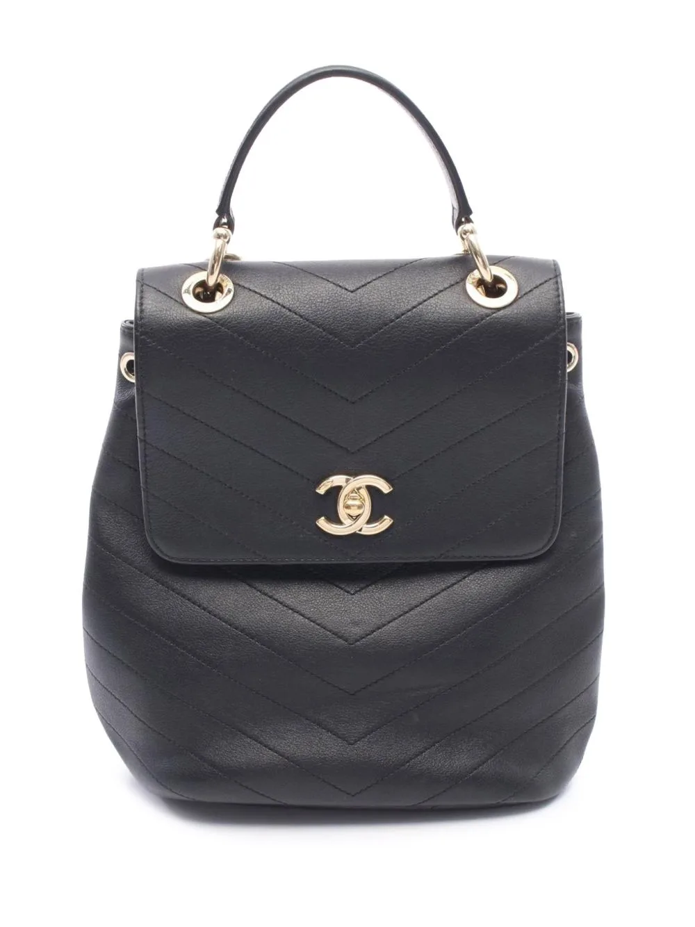 2019 Chevron Calfskin Backpack
