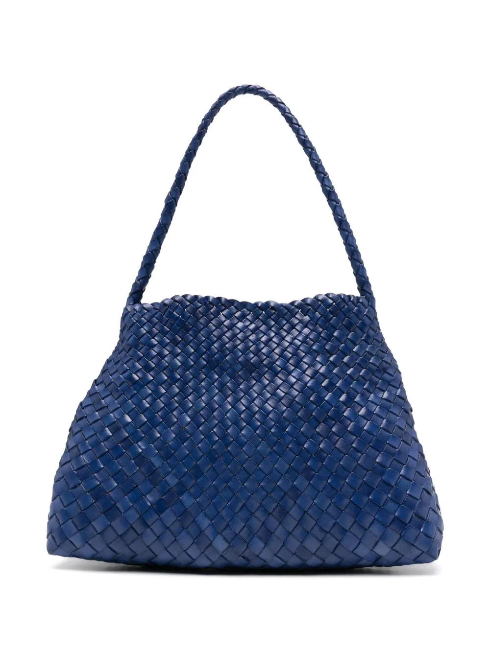Santa Woven-Leather Shoulder Bag