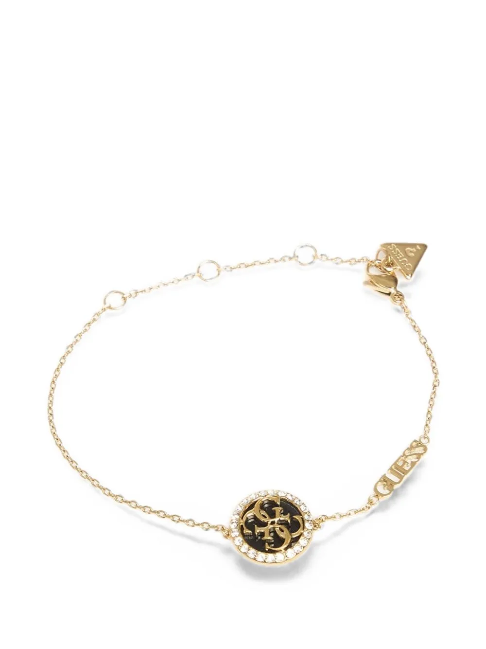 Crystal-Embellished Logo-Plaque Bracelet