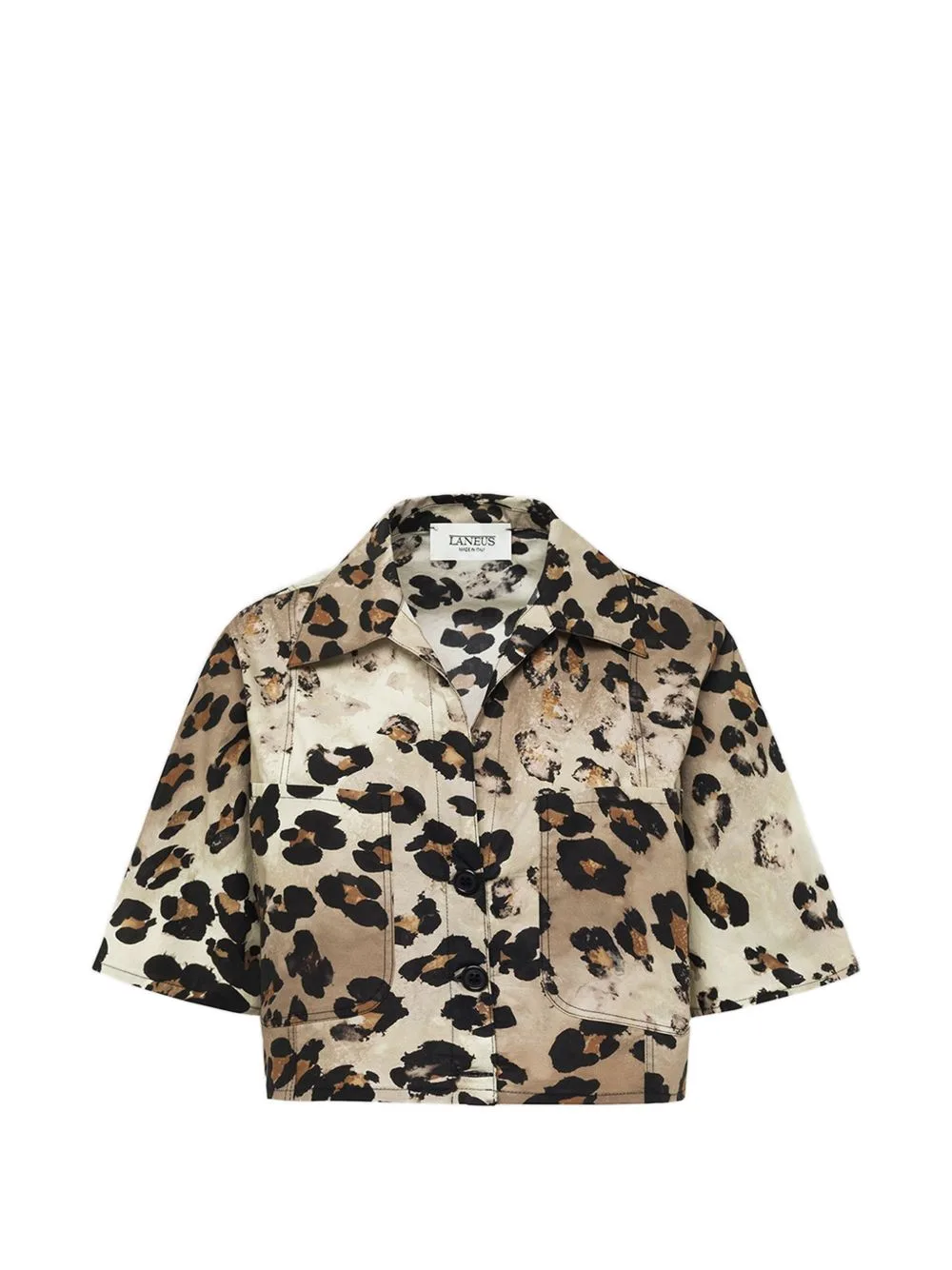 Leopard-Print Patch-Pocket Shirt