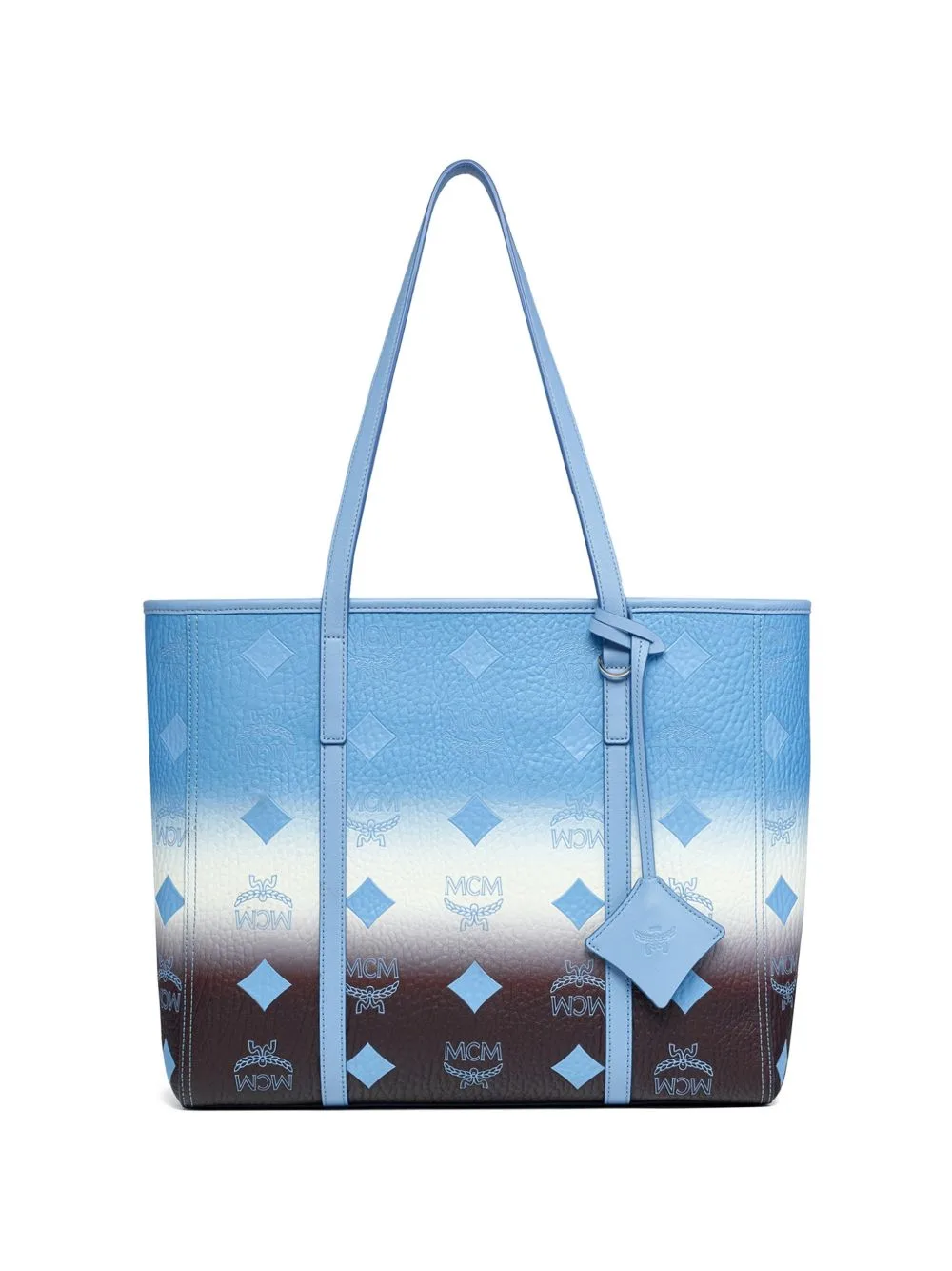 Monogram-Embossed Ombré-Effect Shoulder Bag