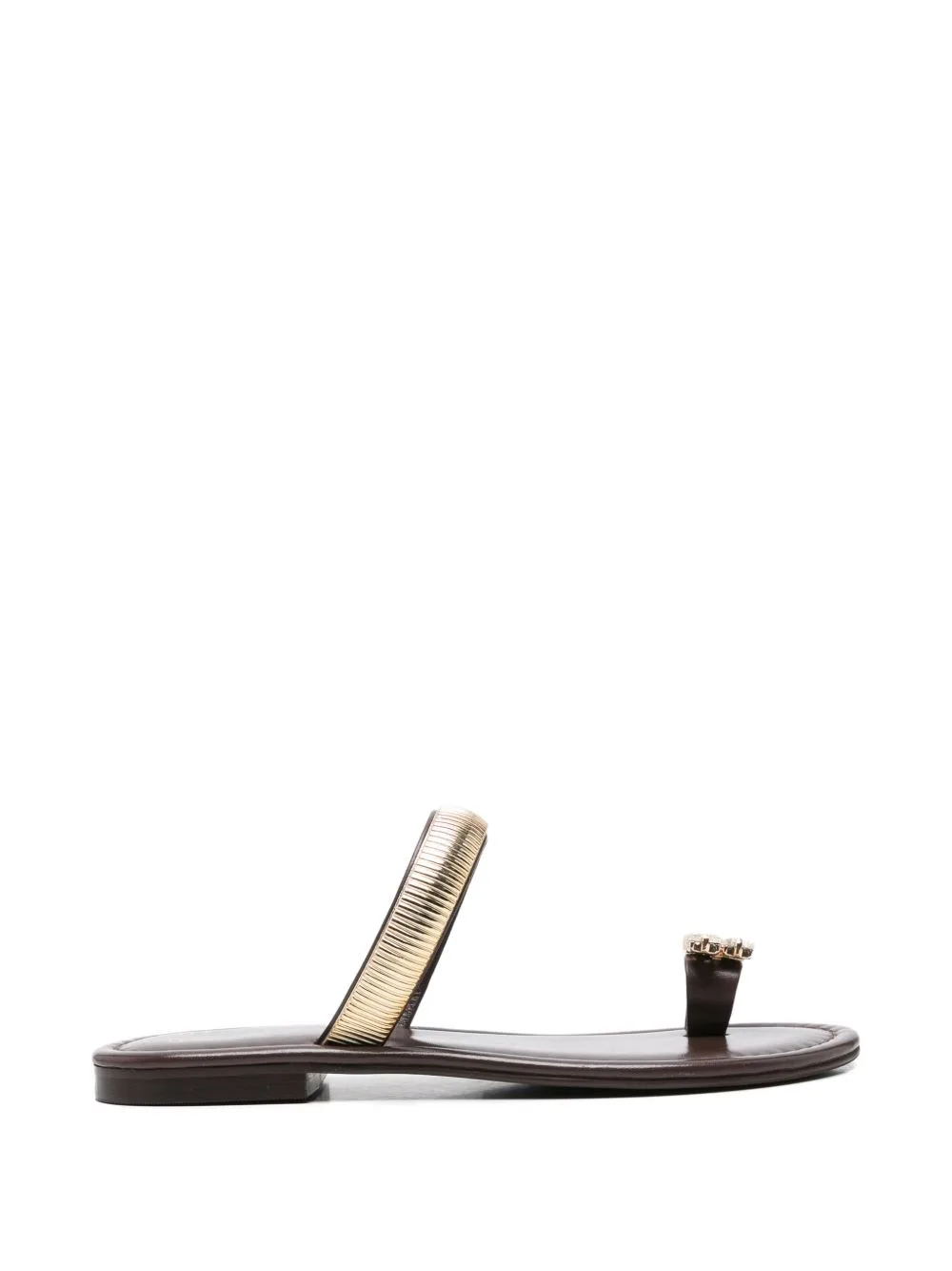Crystal-Embellished Toe-Ring Sandals