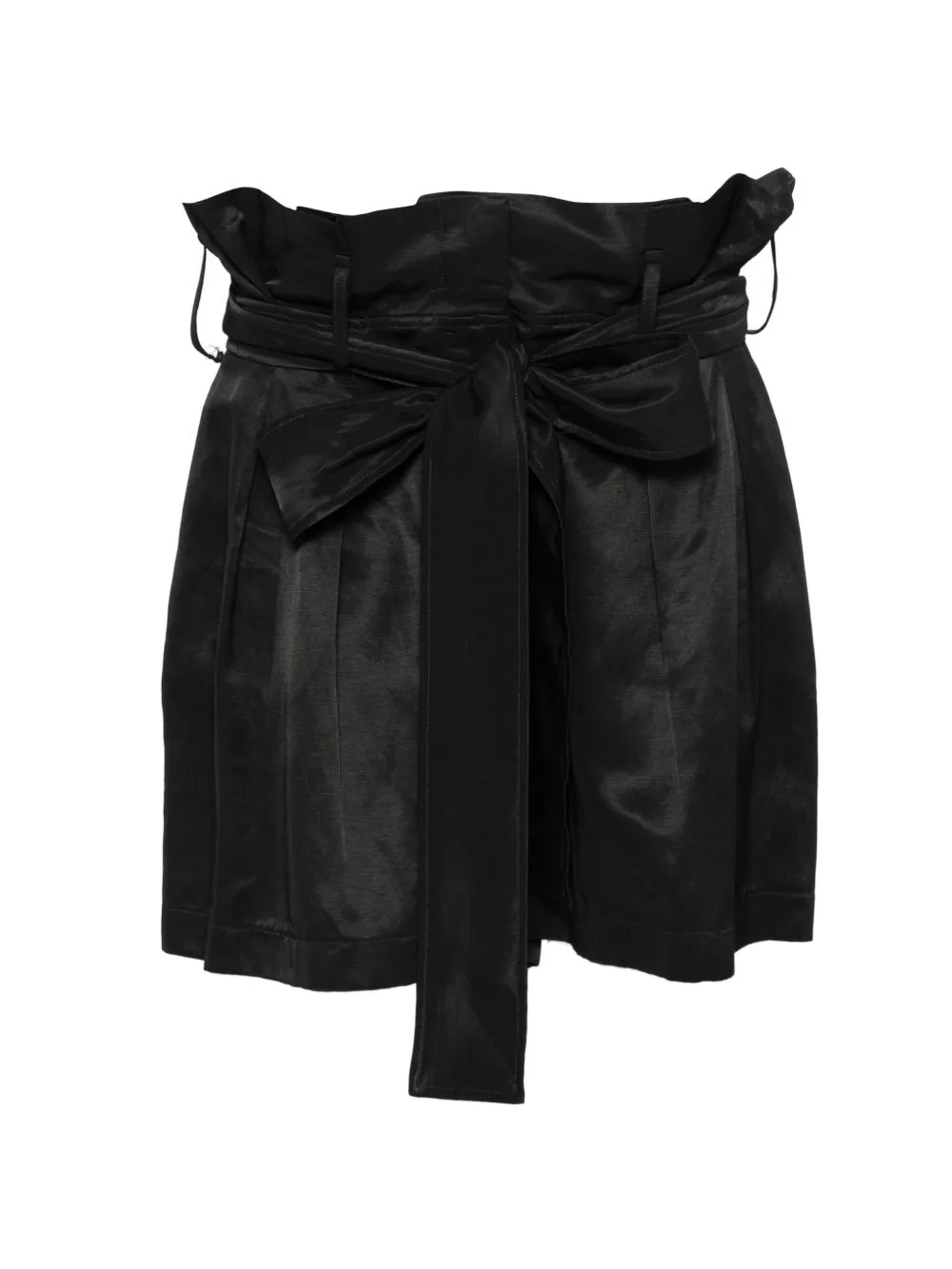 Paperbag-Waist Belted Shorts