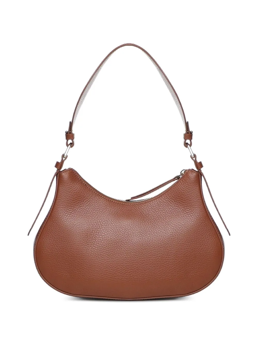 Pocket-Detail Grained-Leather Shoulder Bag