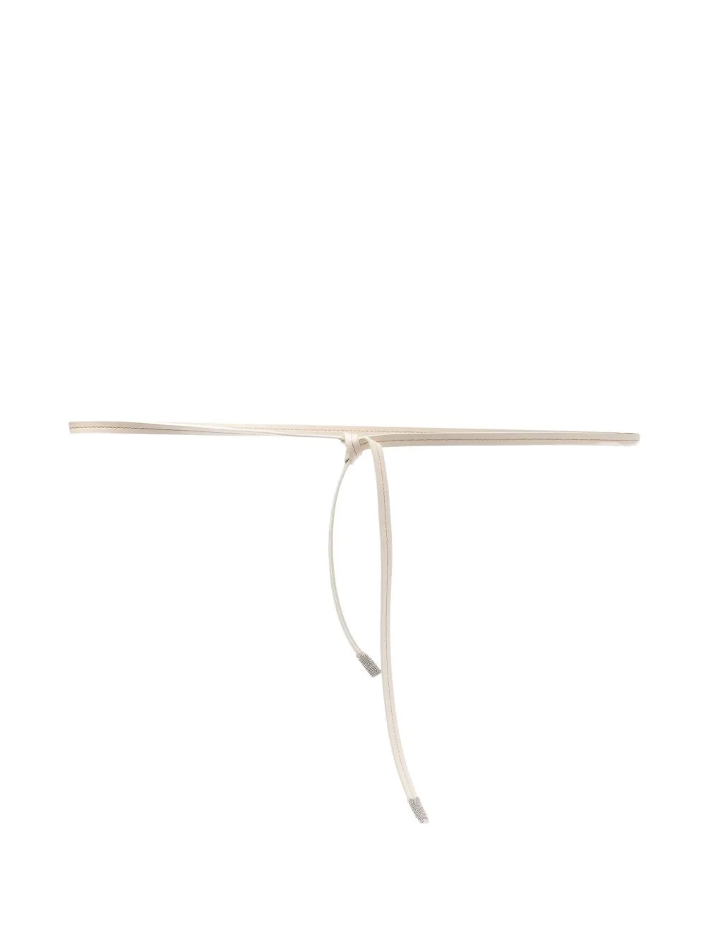 Bead-Embellished Leather Belt