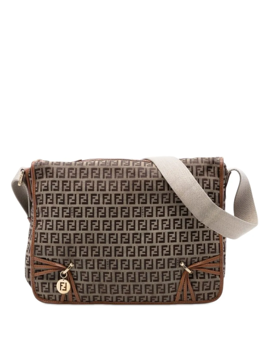 2000-2010 Zucchino Canvas F Charm Crossbody Bag