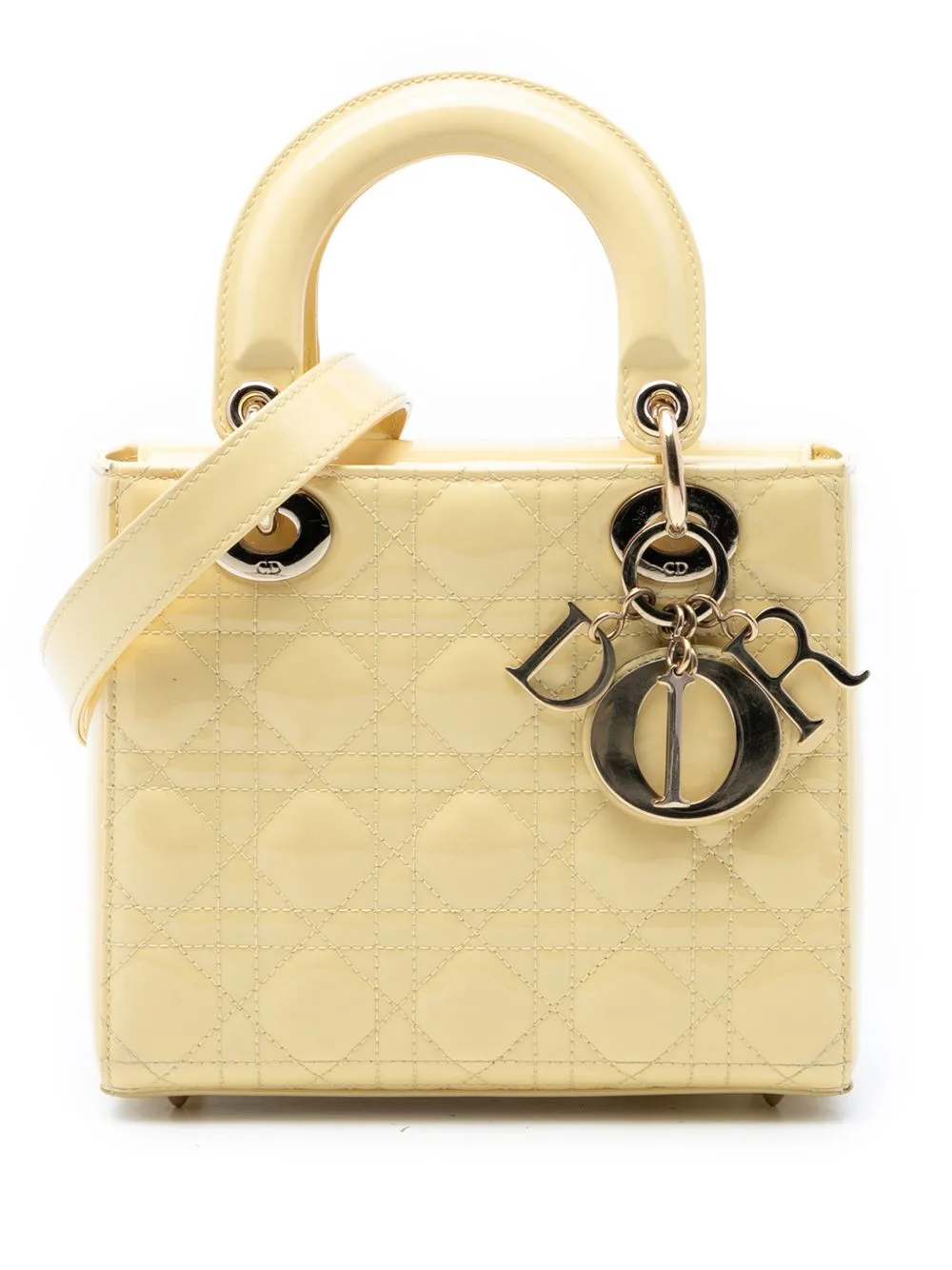 2021 Small Patent Cannage Lady Dior Satchel