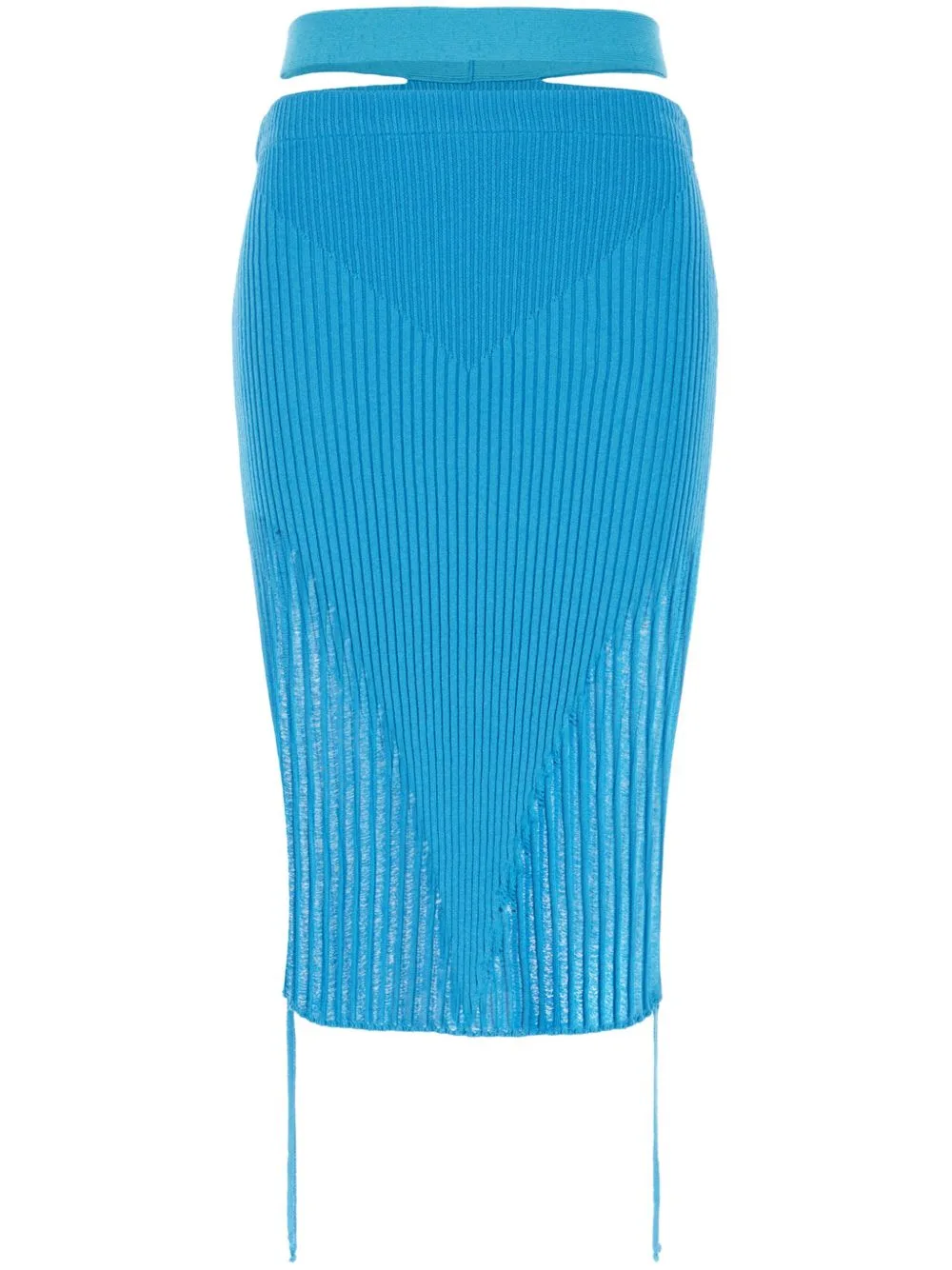 Ribbed Knit Pencil Skirt