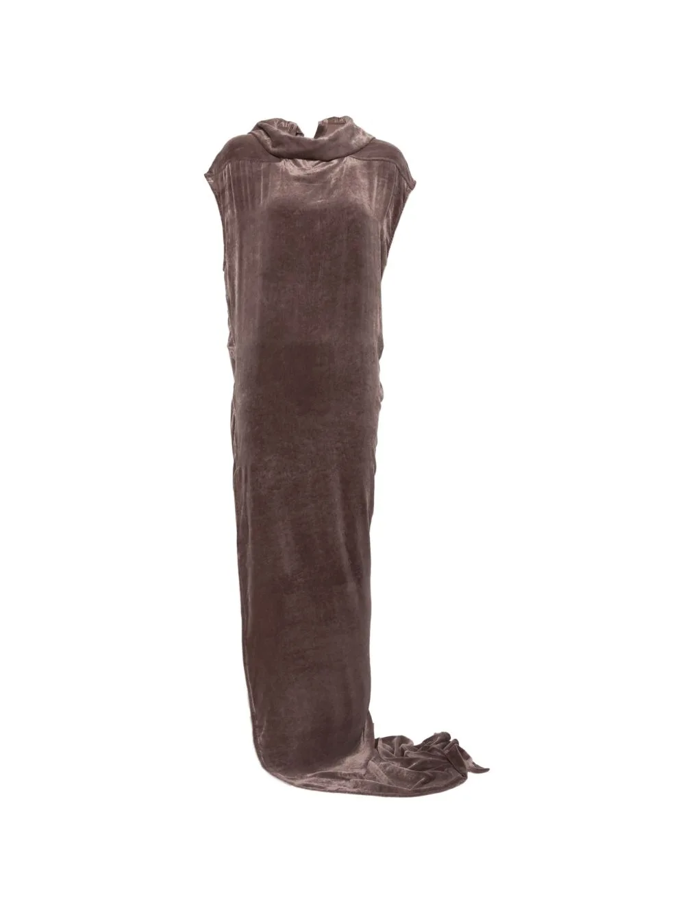 High-Neck Side-Slit Maxi Dress