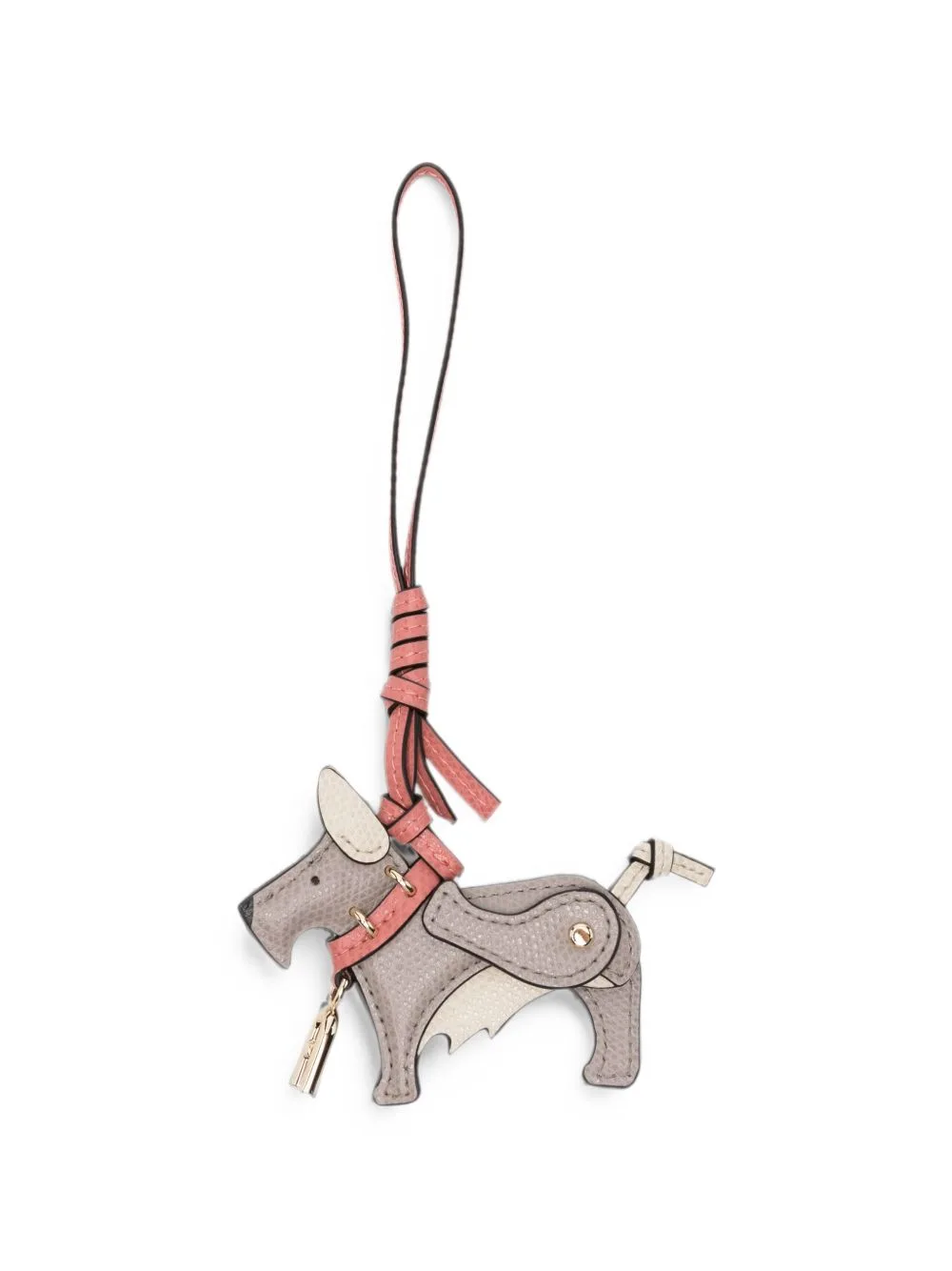 Dog-Motif Leather Bag Charm