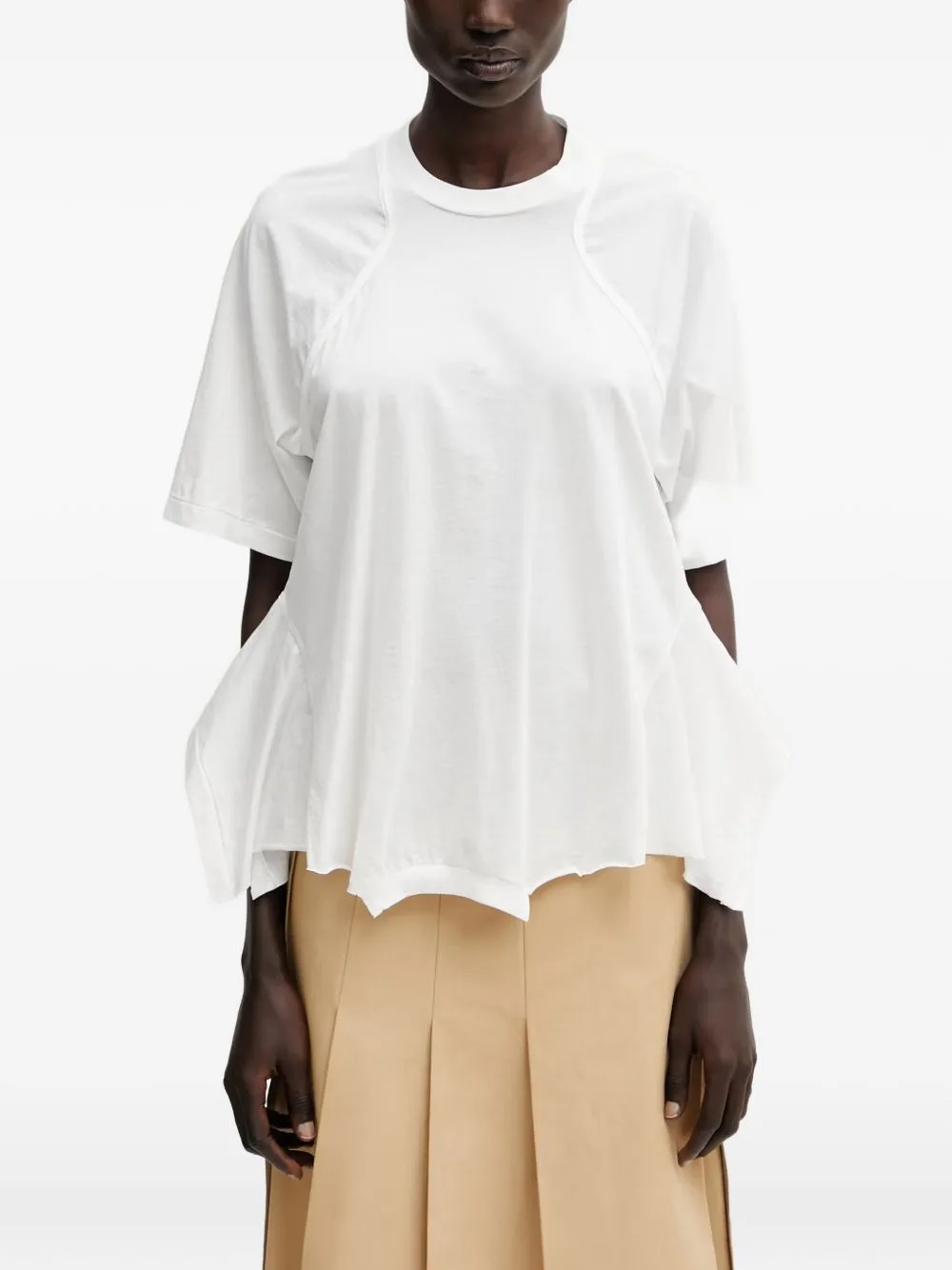 Ruffled-Trim T-Shirt