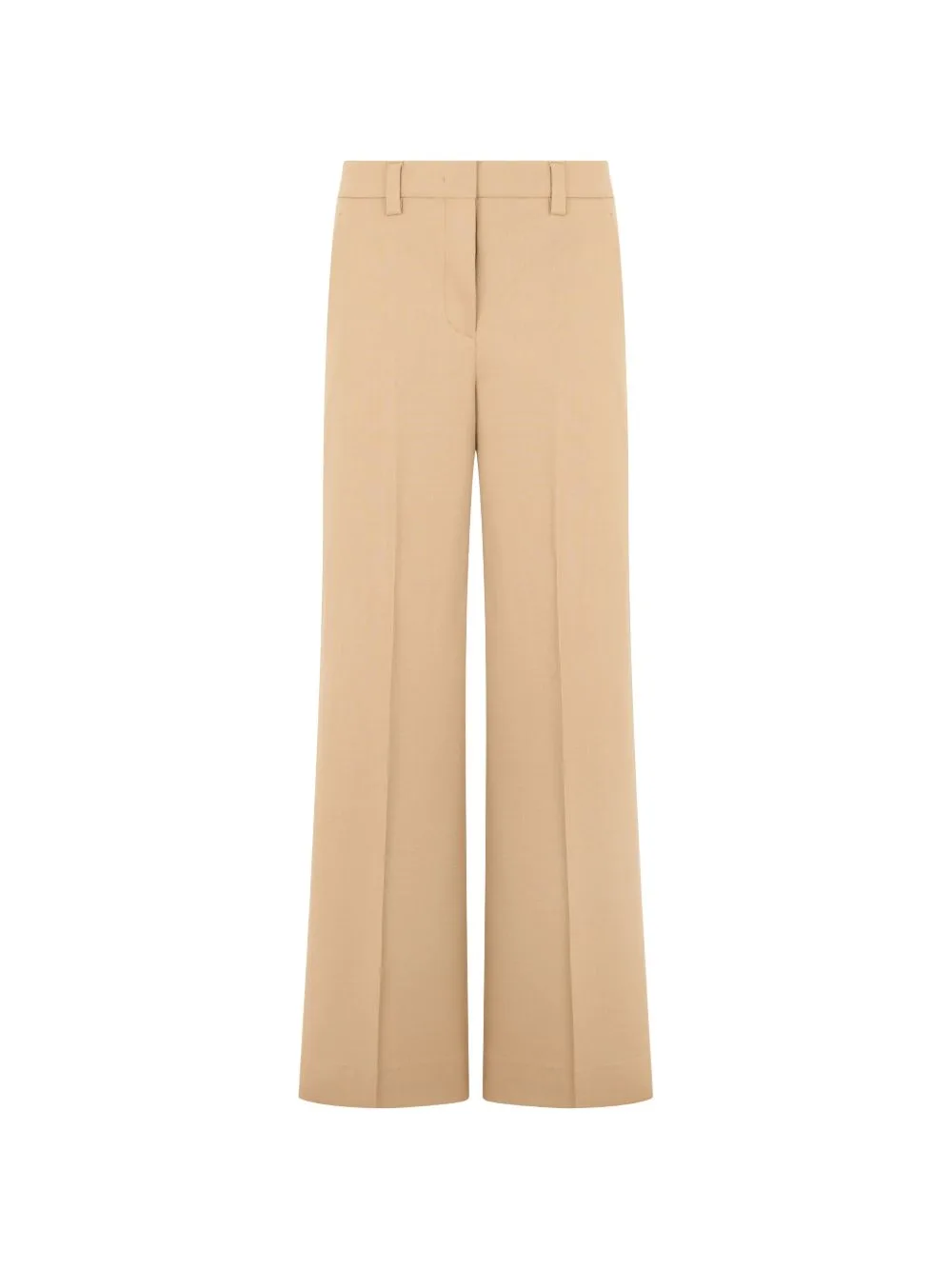 Pressed-Crease Wide-Leg Trousers