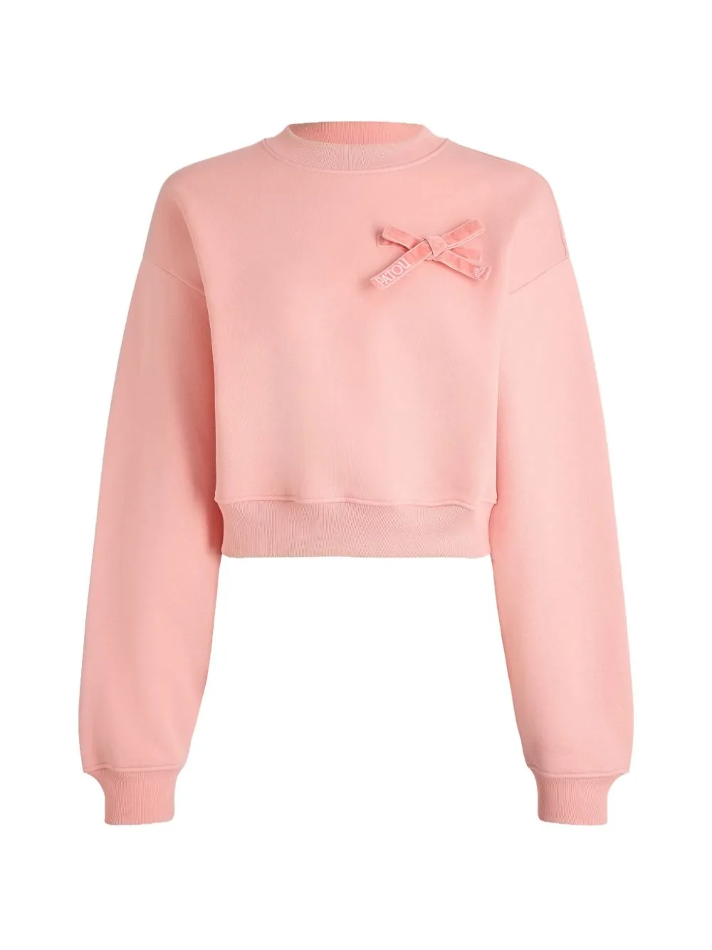 Bow-Detail Cropped Sweatshirt