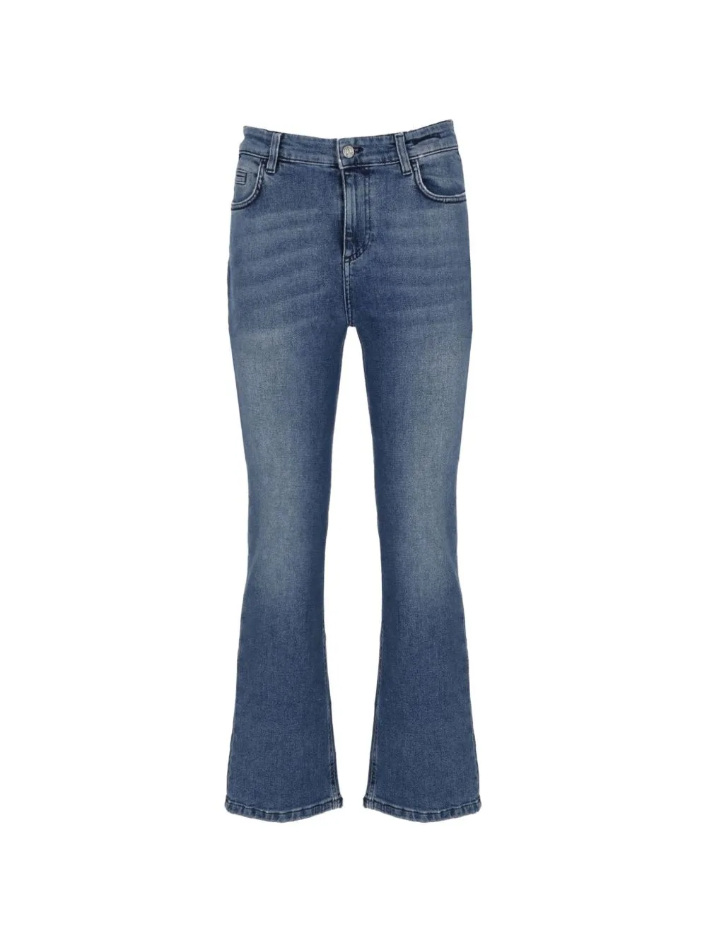 Logo-Patch Faded Jeans