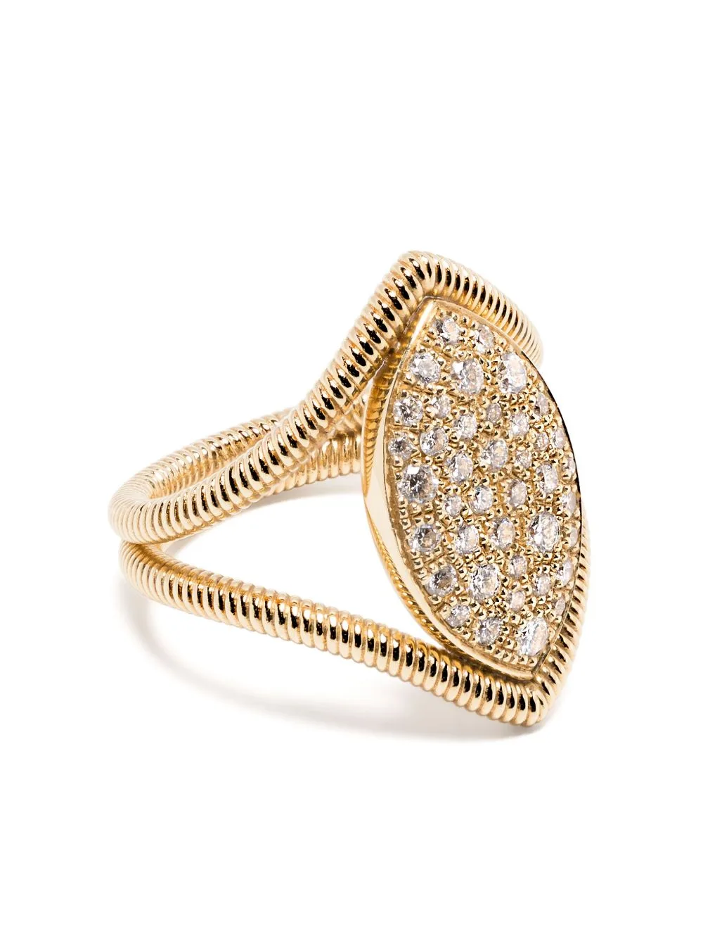 18kt Yellow Gold Cabo Pavé Ring