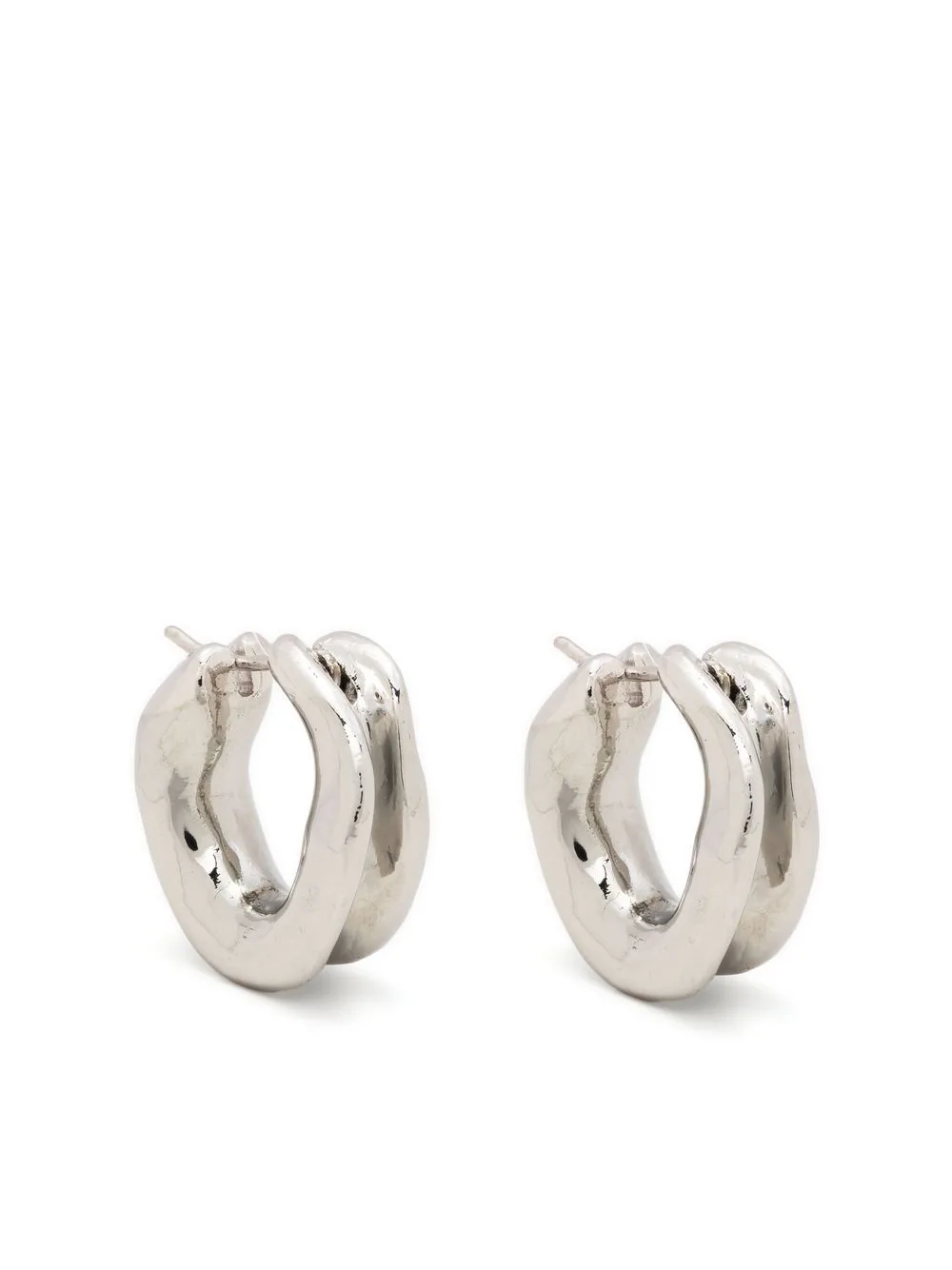 Asymmetric Rounded Hoop Earrings
