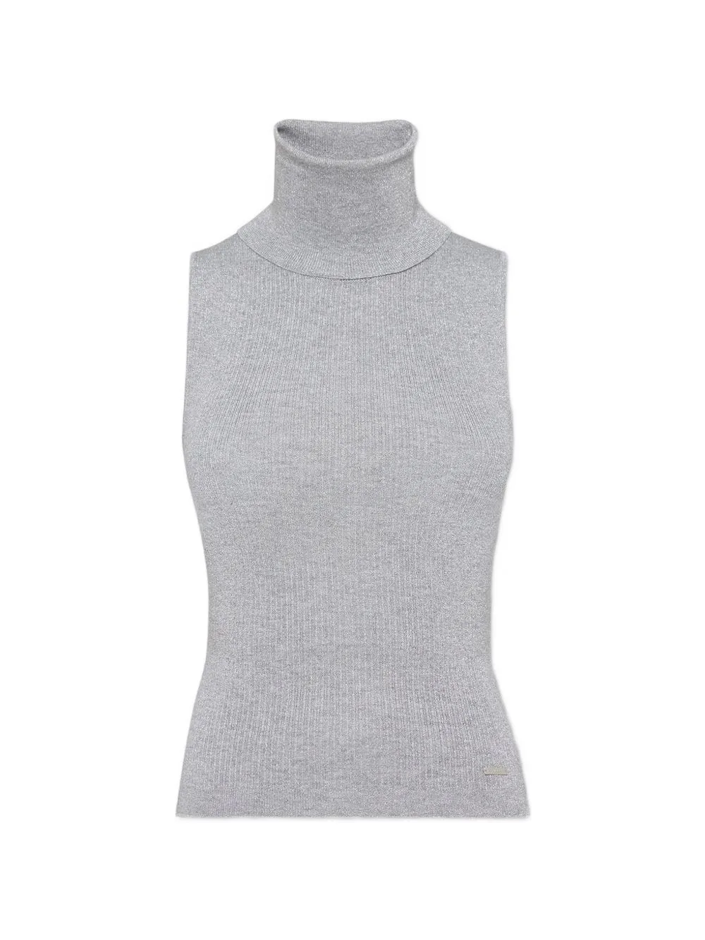 Roll-Neck Ribbed Top