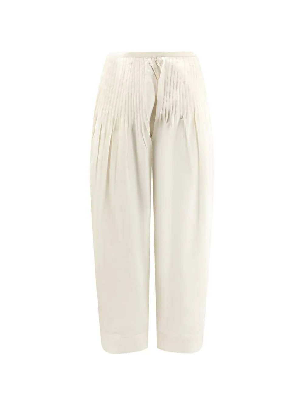 Pleated Wide-Leg Trousers