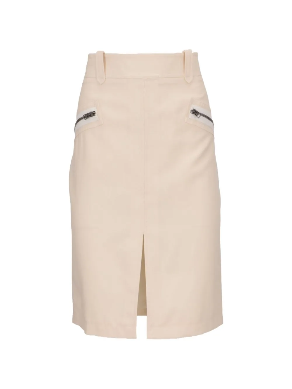Zip-Pocket Midi Skirt