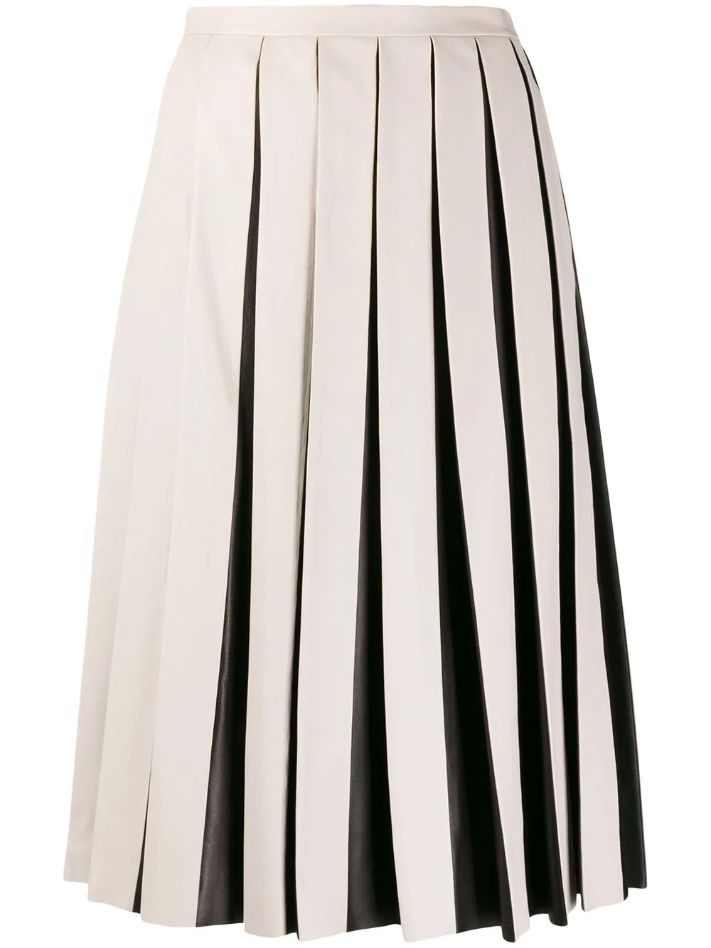 Pleated Leather Skirt