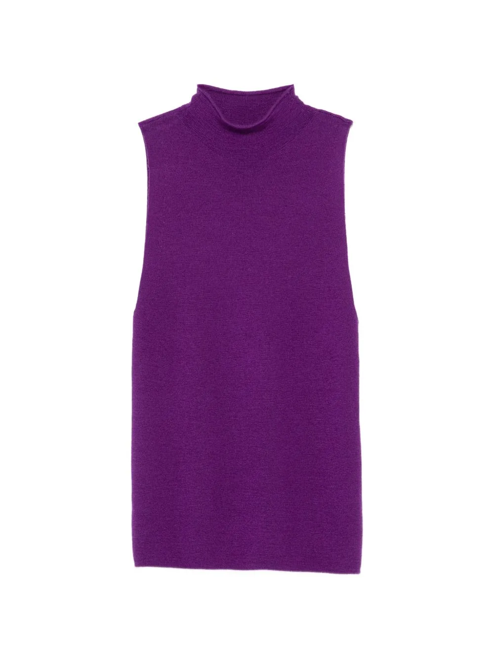 Plain-Knit Sleeveless Top