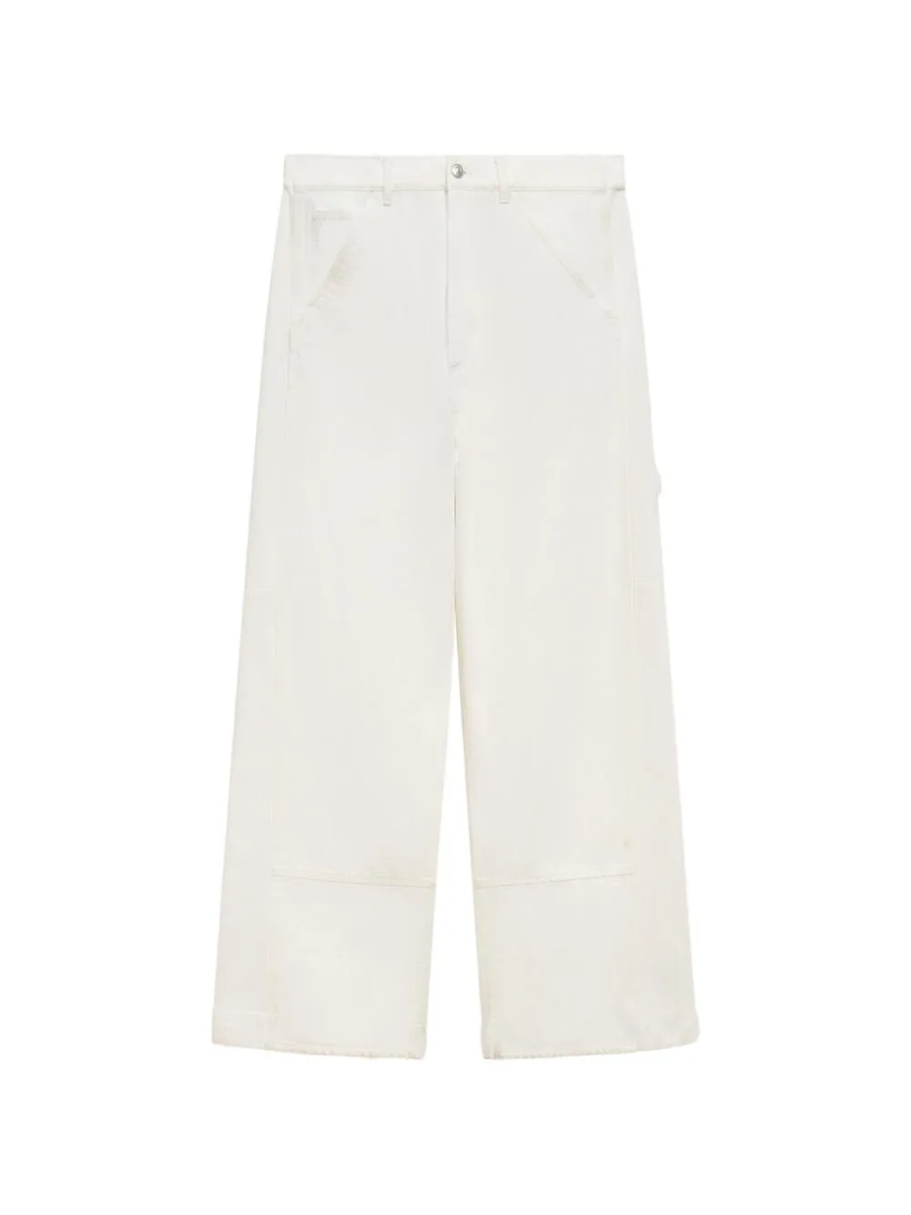 White Denim Wide-Leg Jeans