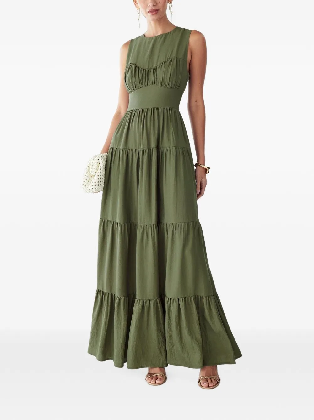 Tiered Sleeveless Maxi Dress