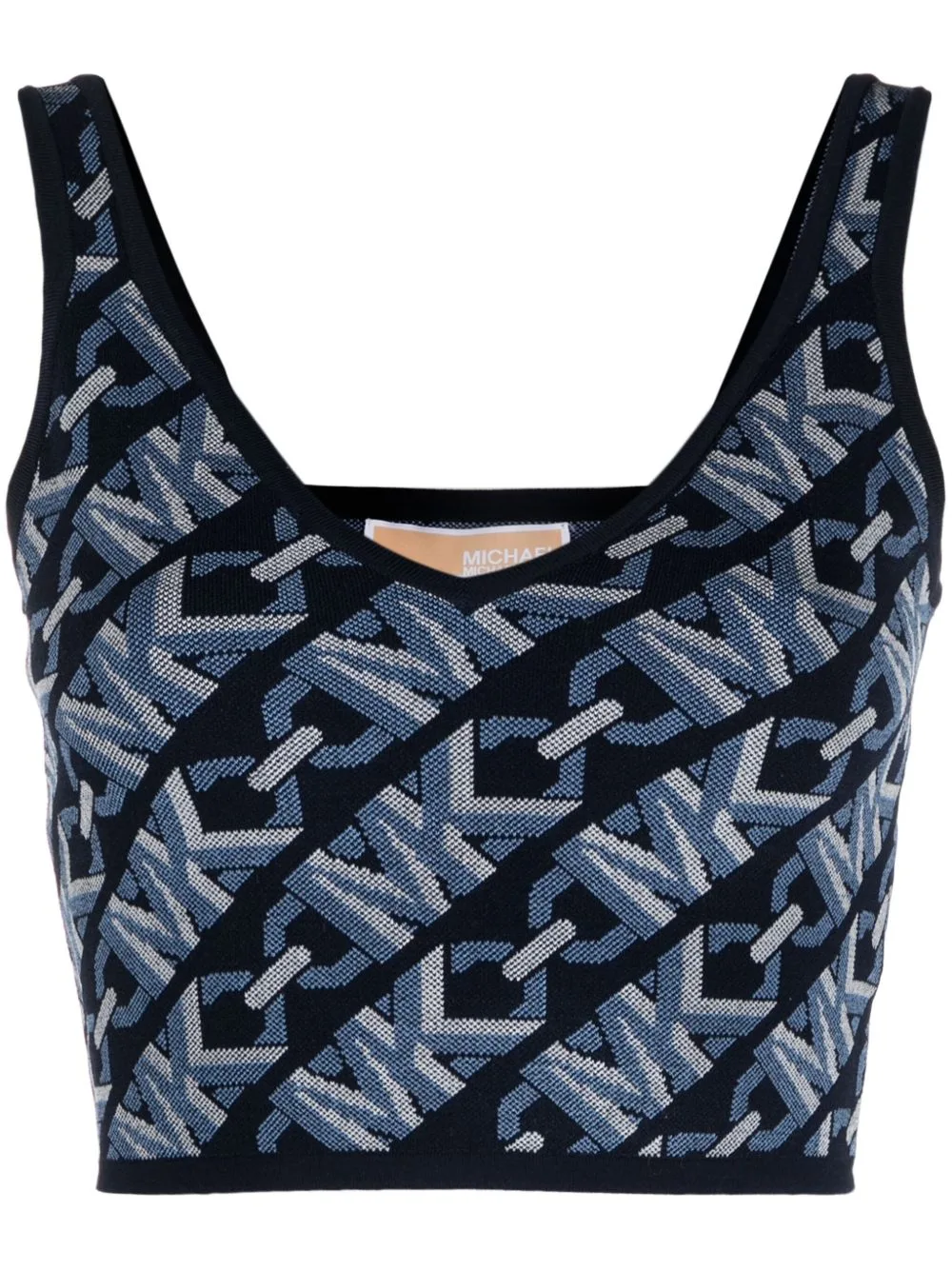 Monogram-Jacquard Cropped Tank Top