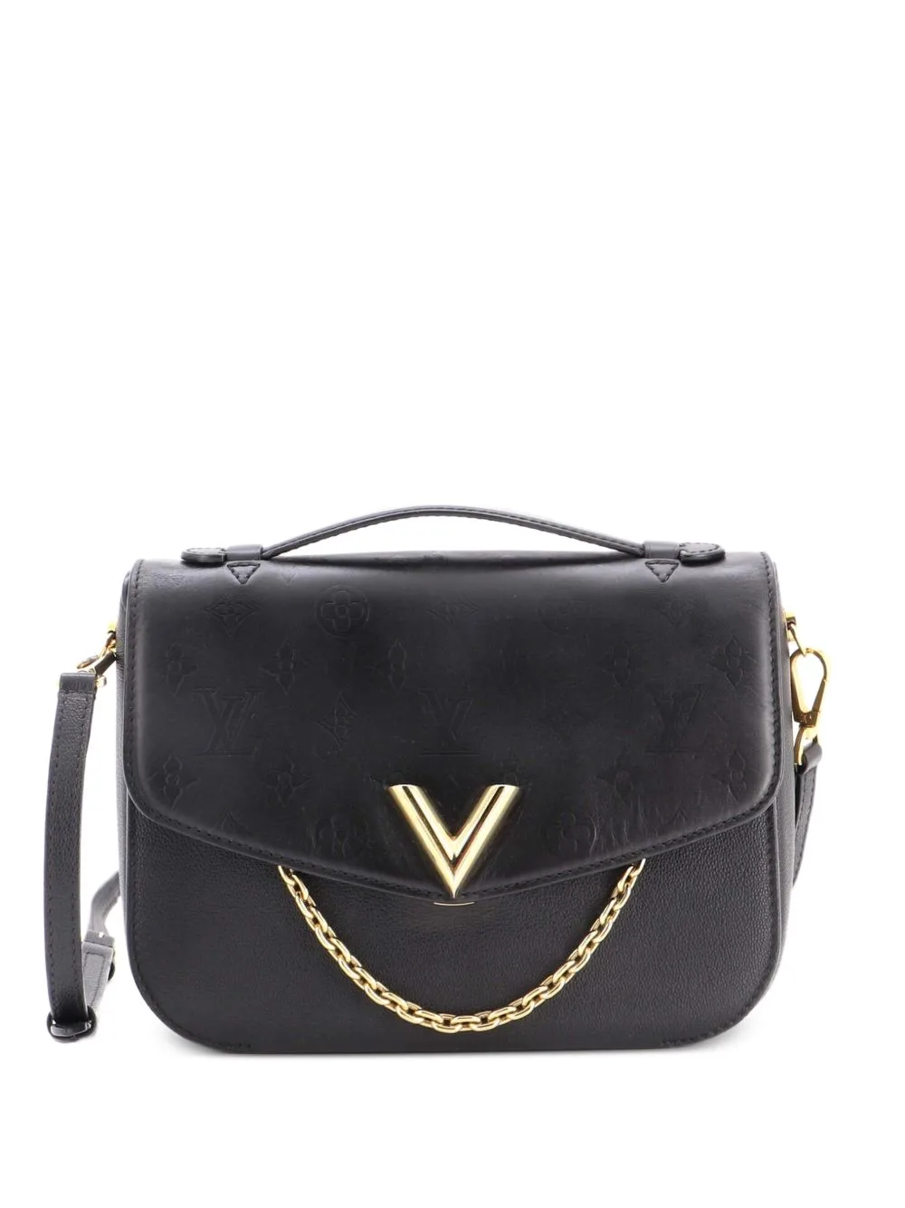 Very Messenger Monogram Leather Shoulder Bag
