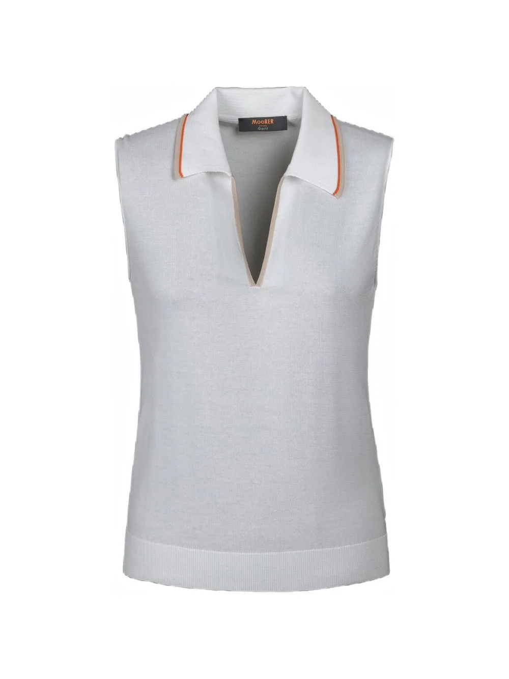 Shanqin-Cre Sleeveless Zip-Up Polo Shirt