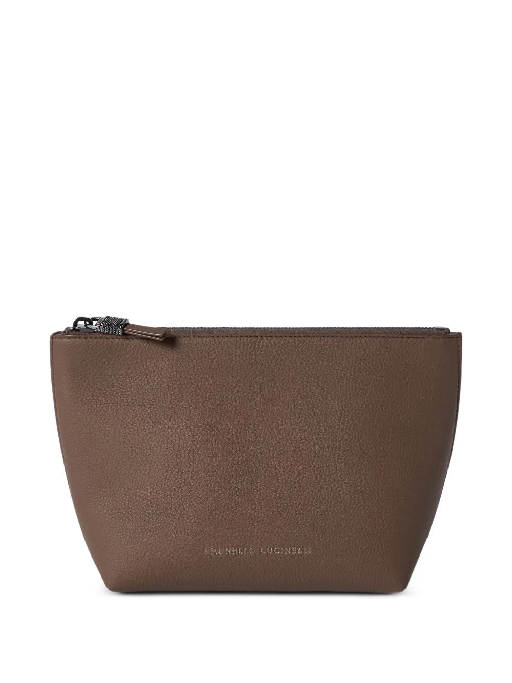 Grained Leather Clutch Bag