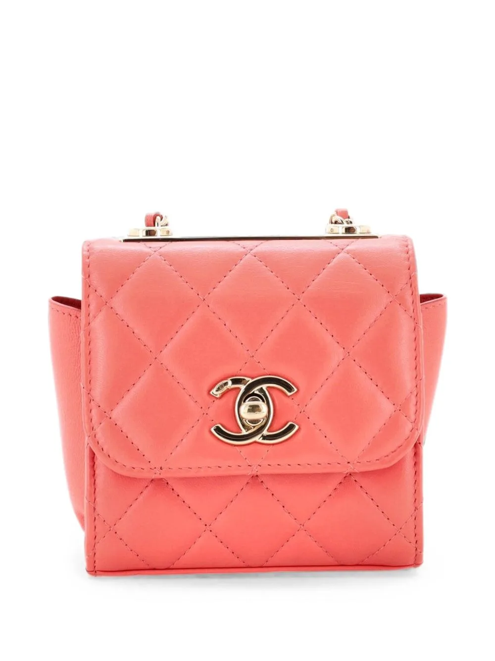 Trendy CC Clutch with Chain Quilted Lambskin Small Crossbody Bag