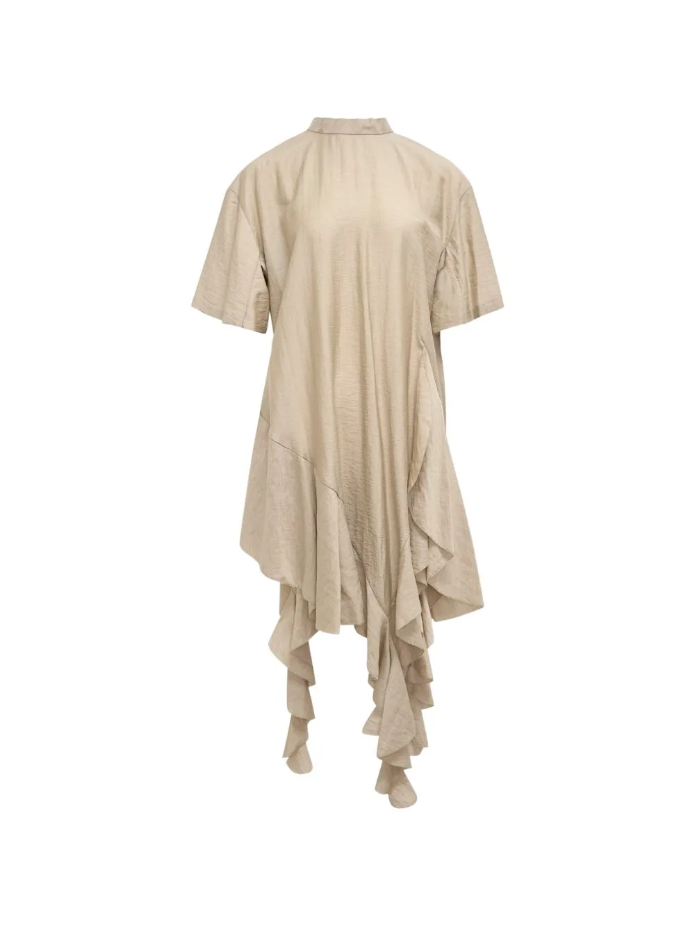 Asymmetric-Hem Mini Dress