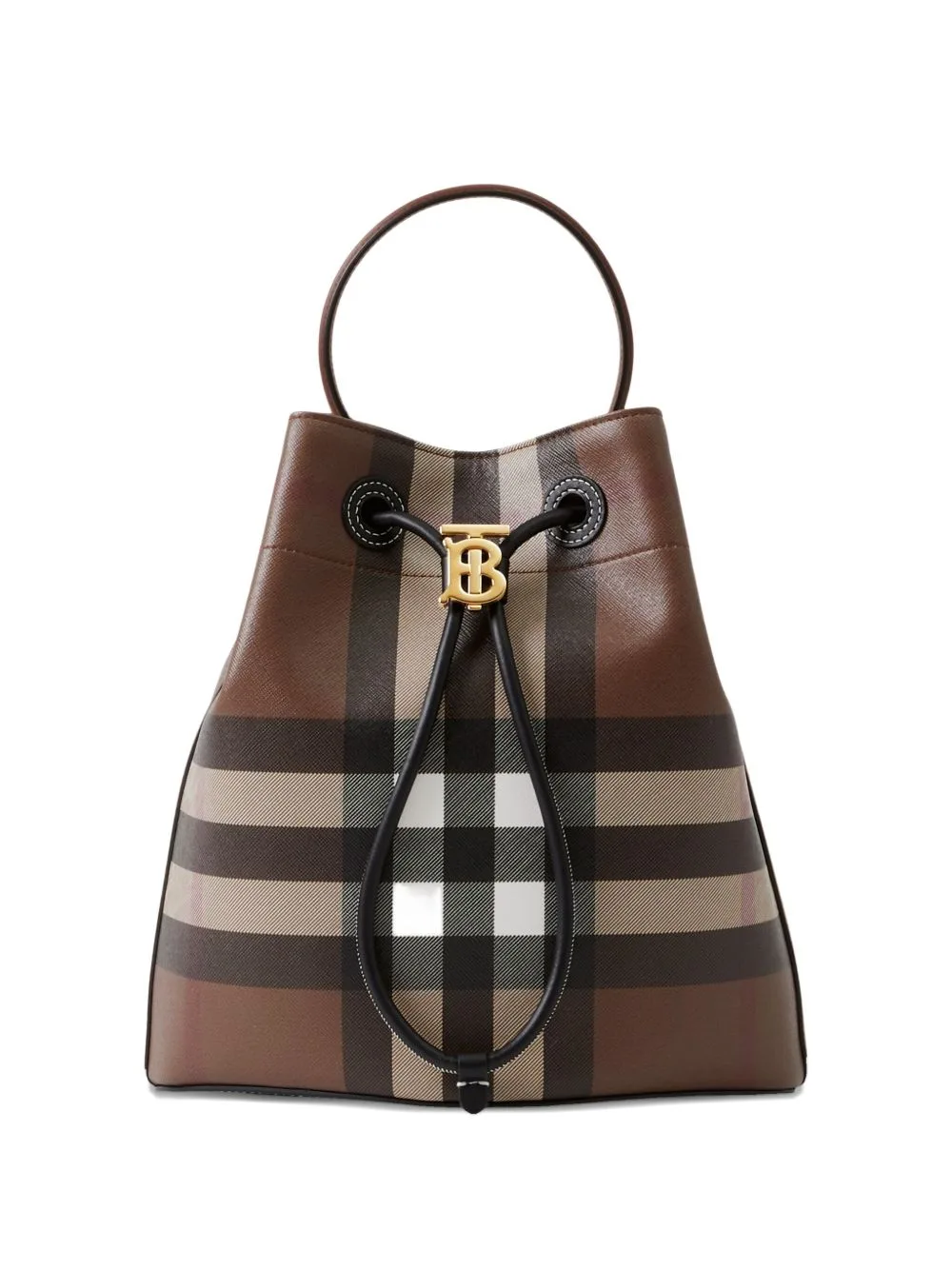 Small Checked Bucket Bag