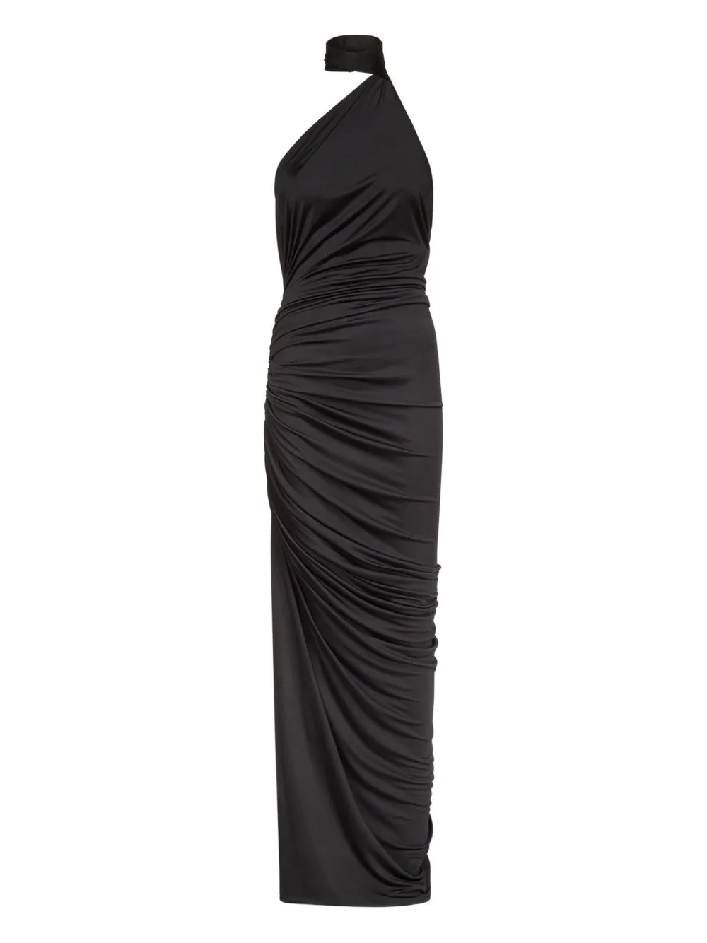 Halter Ruched Maxi Dress