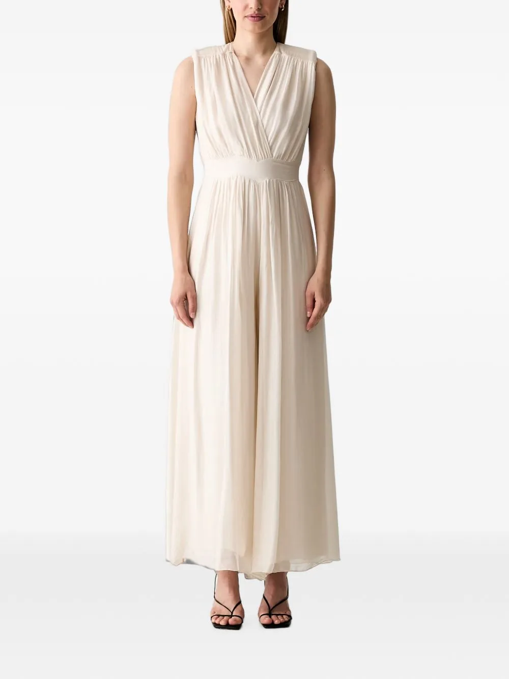 Wrap-Style Wide-Leg Jumpsuit