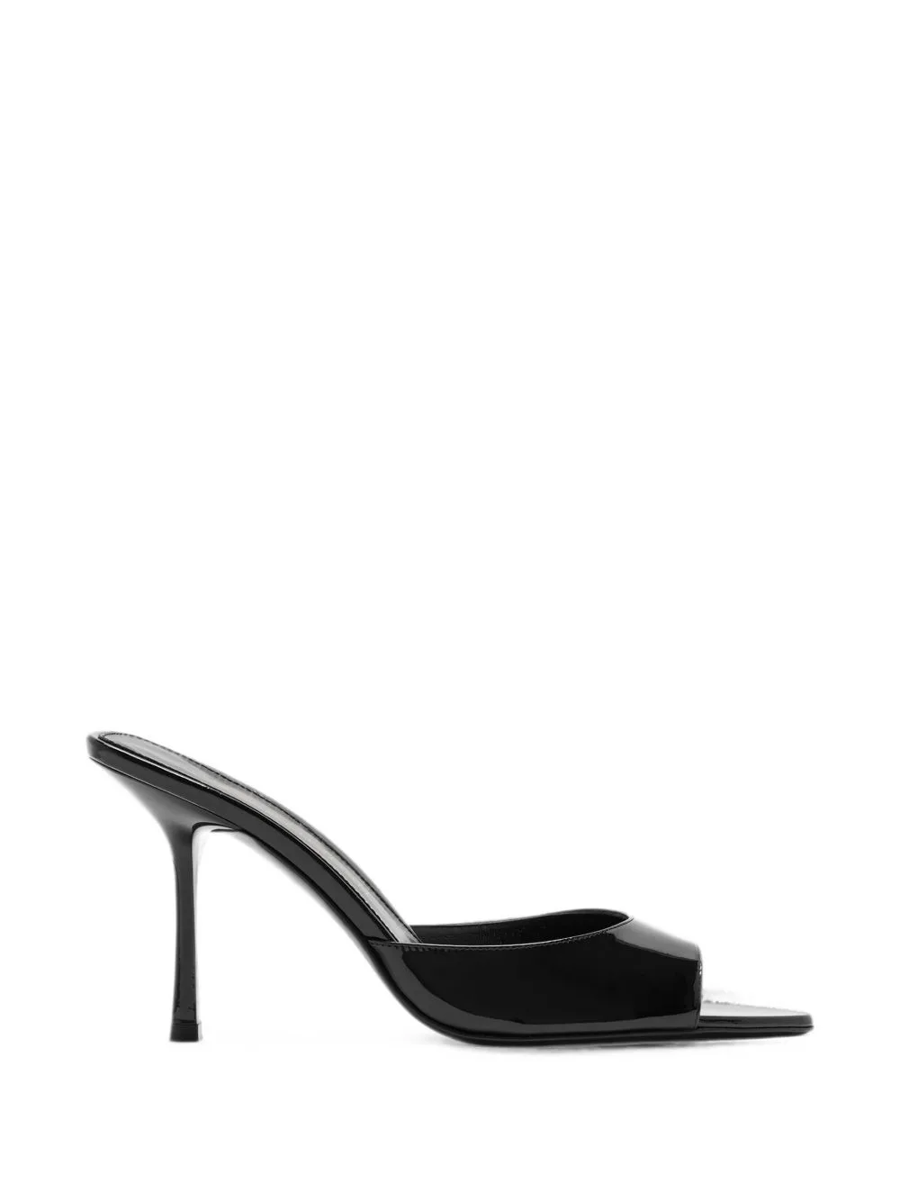 Patent-Finish Slip-On Sandals