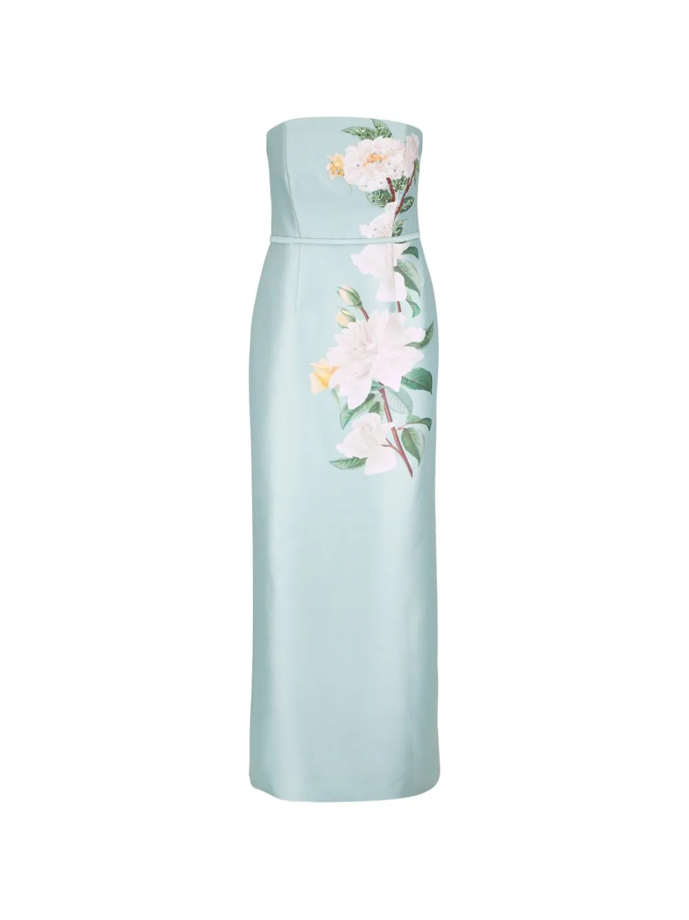 Bead-Embellished Floral-Print Maxi Dress