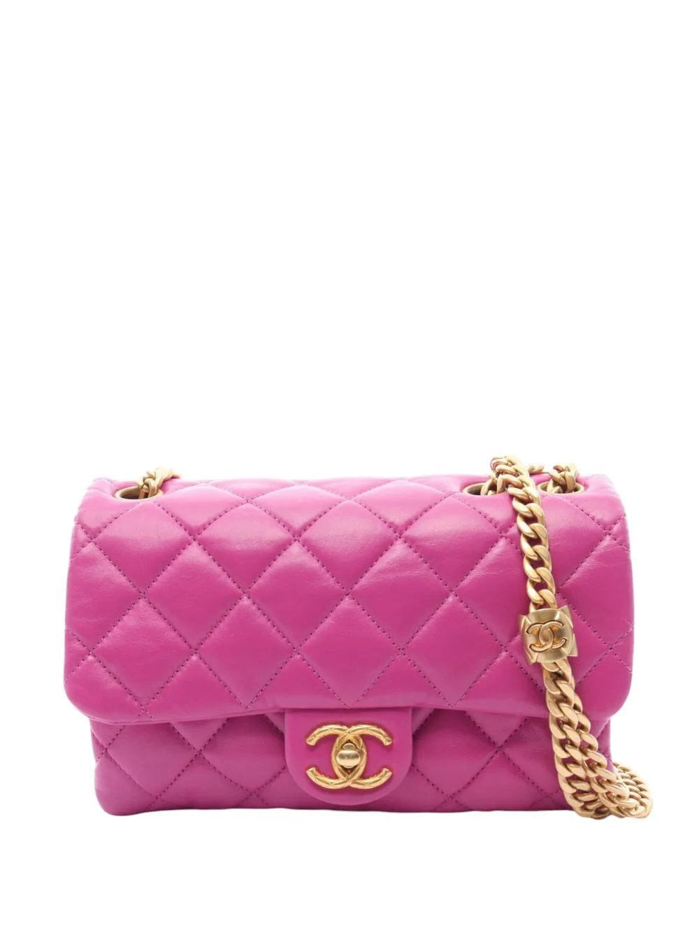 2021-2026 Small Quilted Lambskin on and on Chain Flap Shoulder Bag
