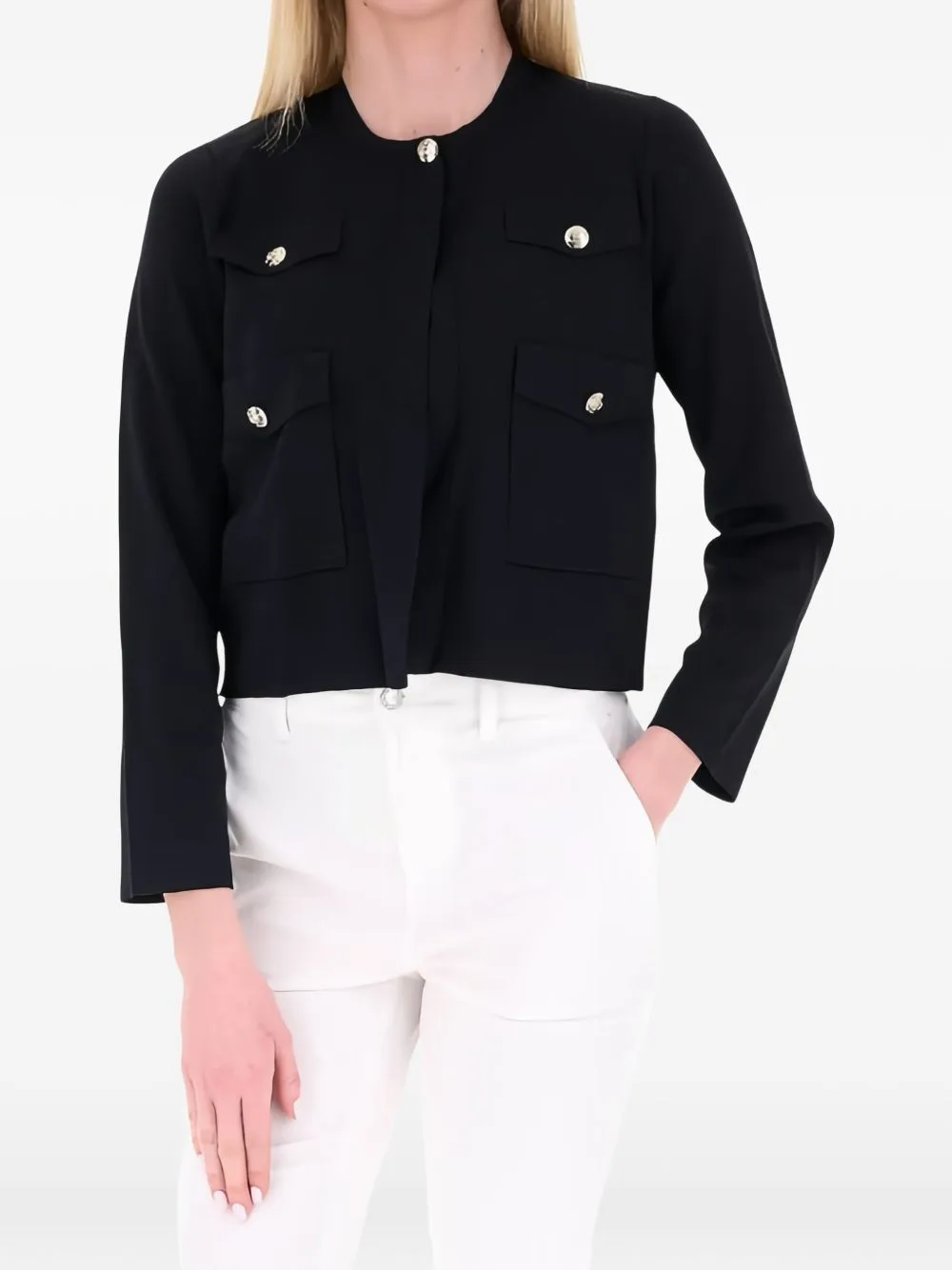 Button-Up Knitted Jacket