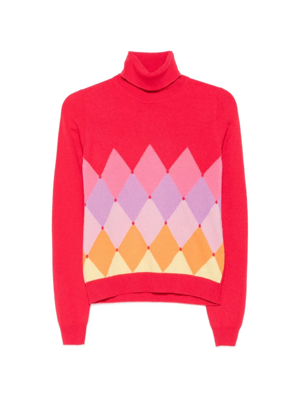 2000s Argyle Roll-Neck Sweater