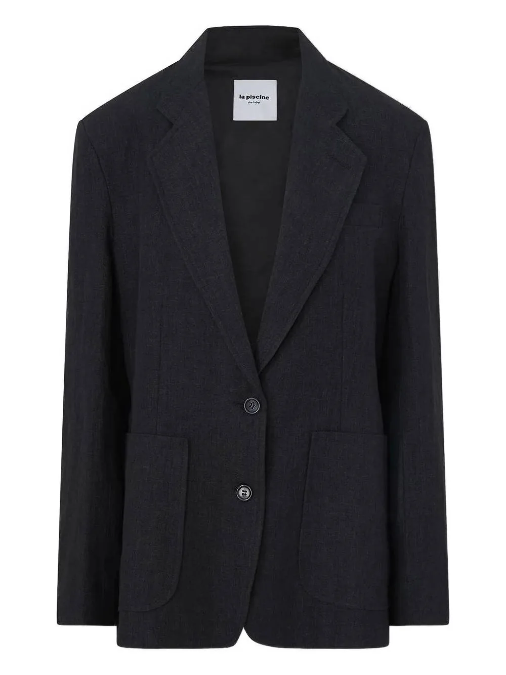 Single-Breasted Linen Blazer