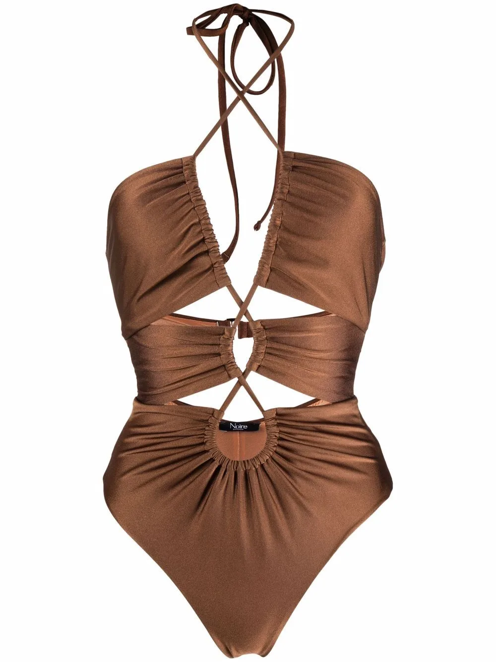 Gathered Cut-Out Swimsuit