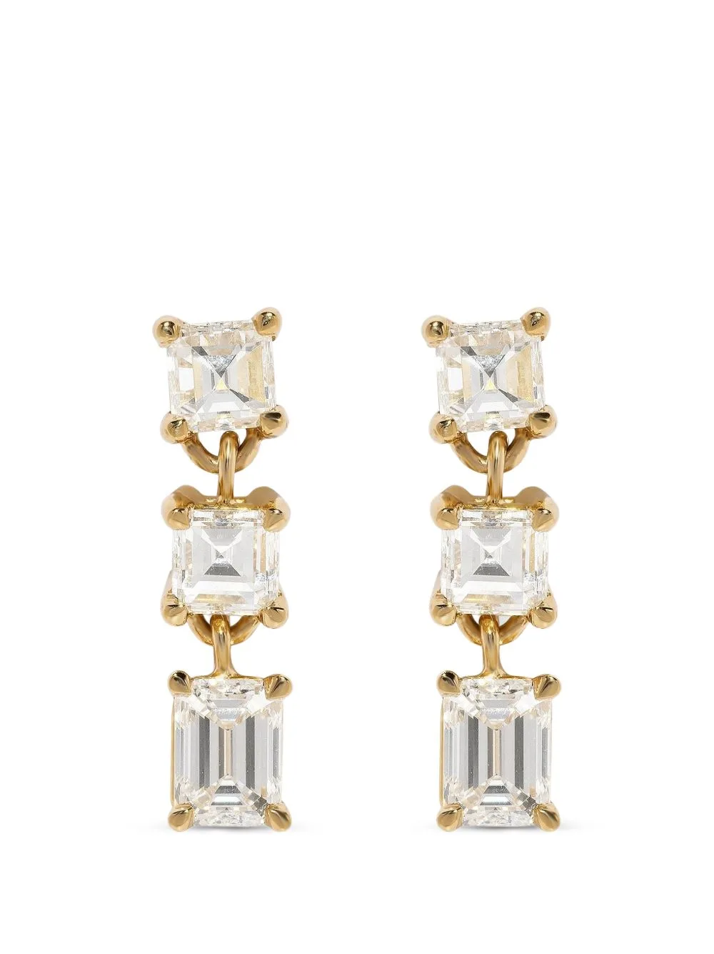 Illusion Carre Diamond Earrings