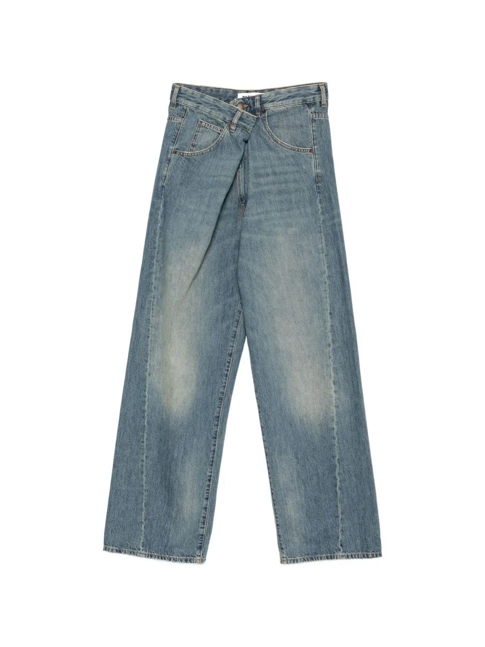 Asymmetric-Waist Jeans